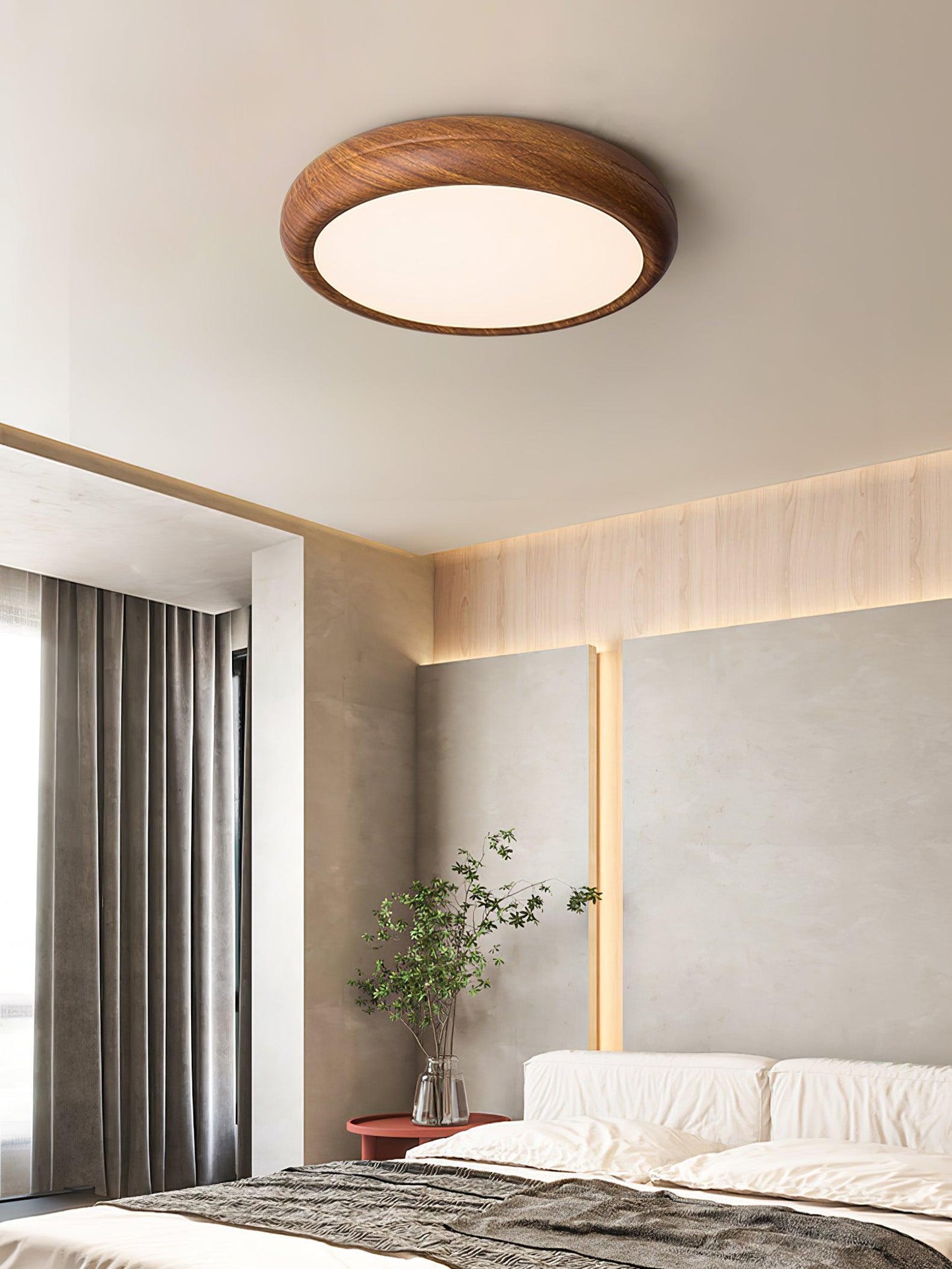 Lumiéra - Wood Grain Round Ceiling Light