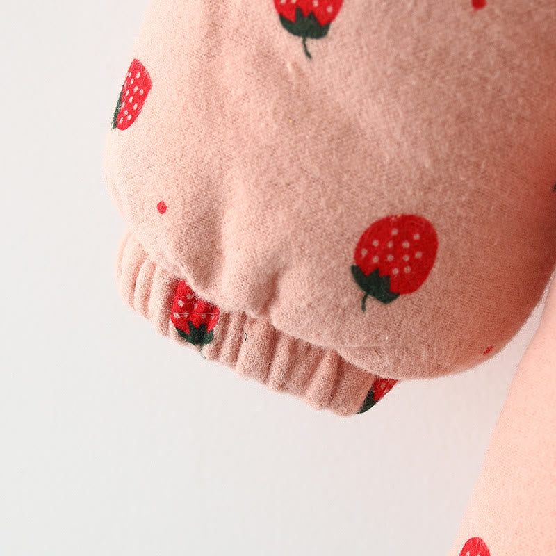 StrawberrySnuggle - Adorable Strawberry Quilted Baby Jacket/Coat