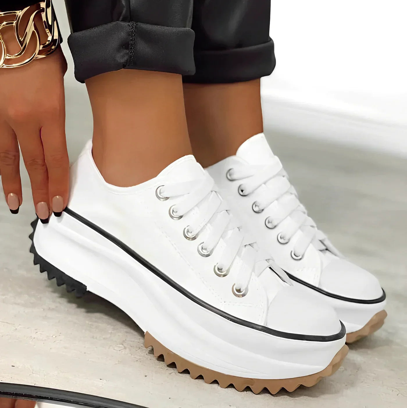Brenda - Women's Trendy Chunky Sole Sneakers