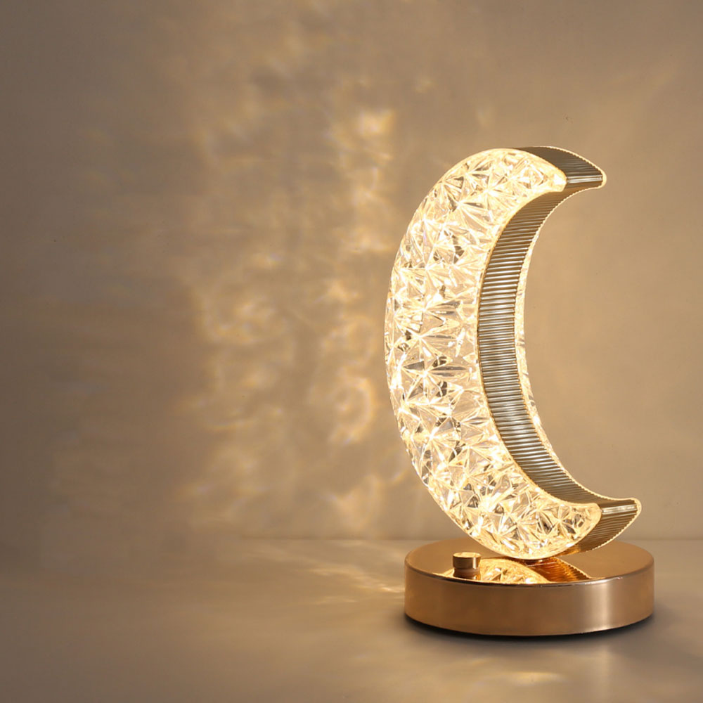 Luna - Crystal Crescent Moon Lamp