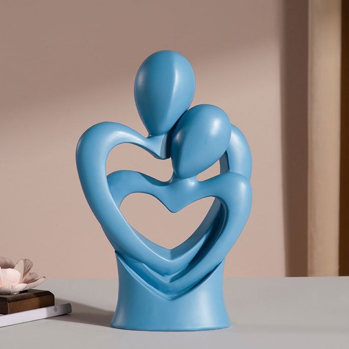 LoveriQ - Elegant Abstract Home Decor Sculpture in High-Quality Resin-5