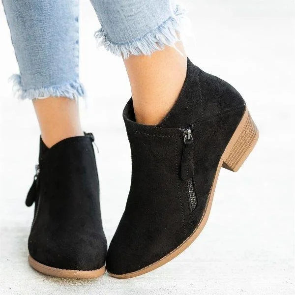 SereneStep – Women's Stylish Orthopedic Leather Ankle Boots