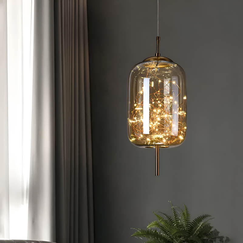 LumaGlow - Exquisite Brown Glass Pendant Light