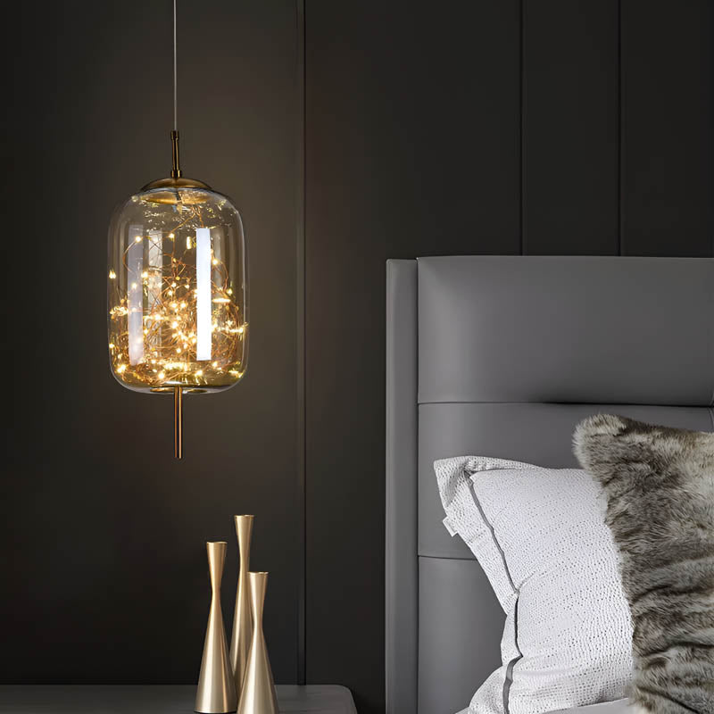 LumaGlow - Exquisite Brown Glass Pendant Light