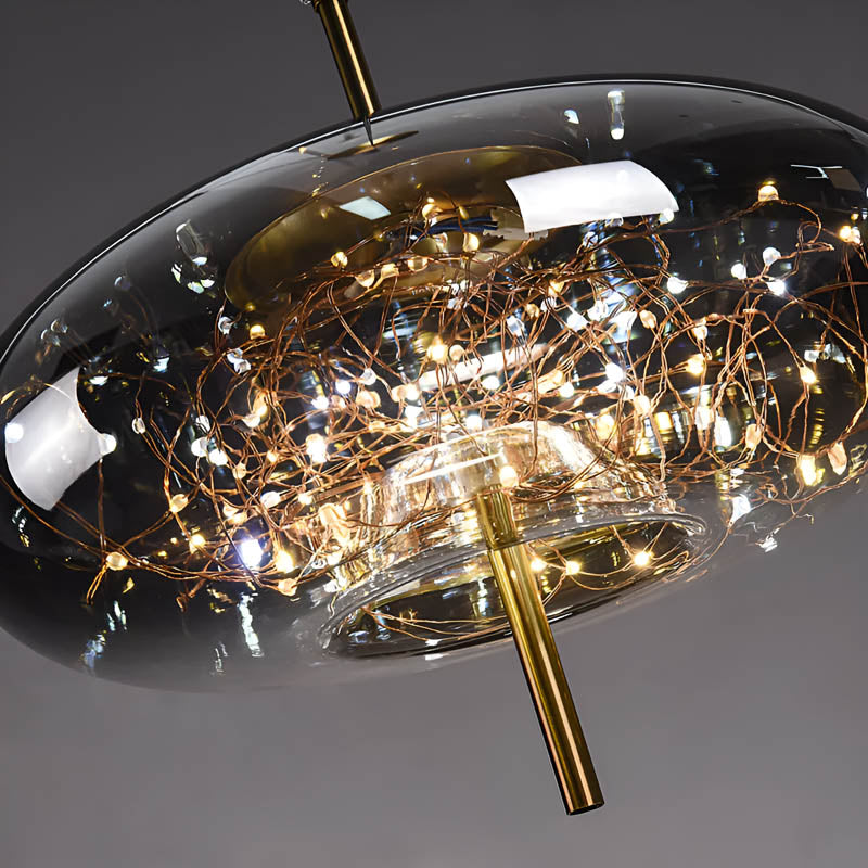 LumaGlow - Exquisite Brown Glass Pendant Light