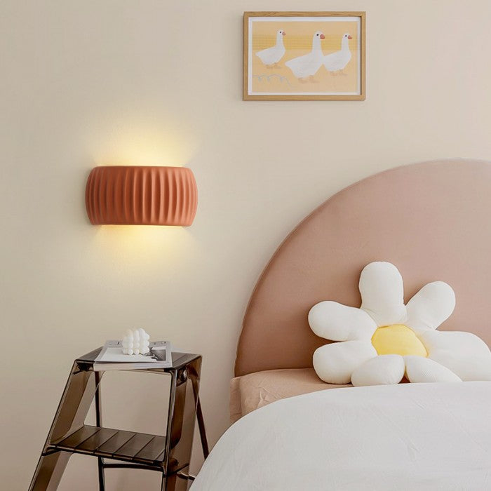 LumaWall – Minimalist Ribbed Glass Wall Lamp