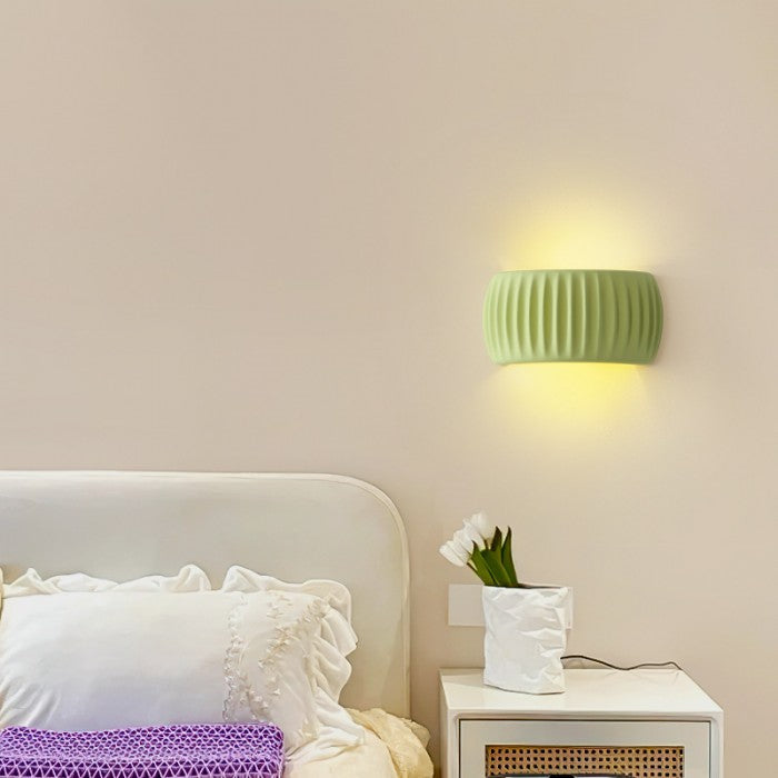 LumaWall – Minimalist Ribbed Glass Wall Lamp