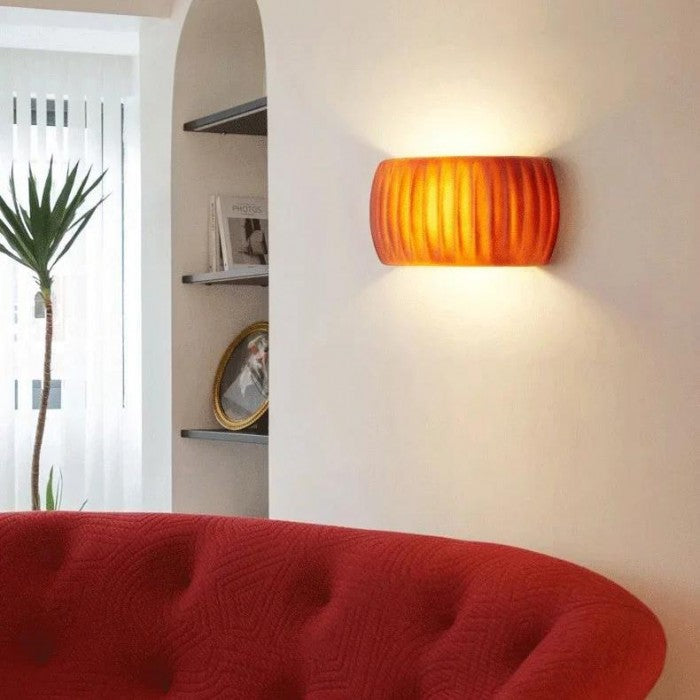 LumaWall – Minimalist Ribbed Glass Wall Lamp