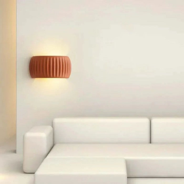 LumaWall – Minimalist Ribbed Glass Wall Lamp
