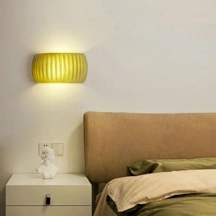 LumaWall – Minimalist Ribbed Glass Wall Lamp