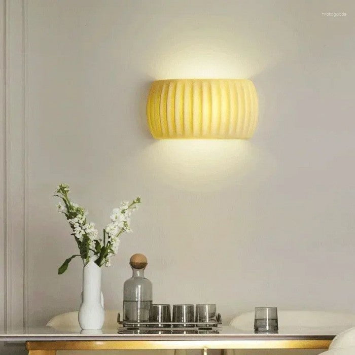 LumaWall – Minimalist Ribbed Glass Wall Lamp