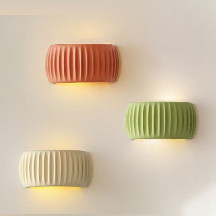 LumaWall – Minimalist Ribbed Glass Wall Lamp