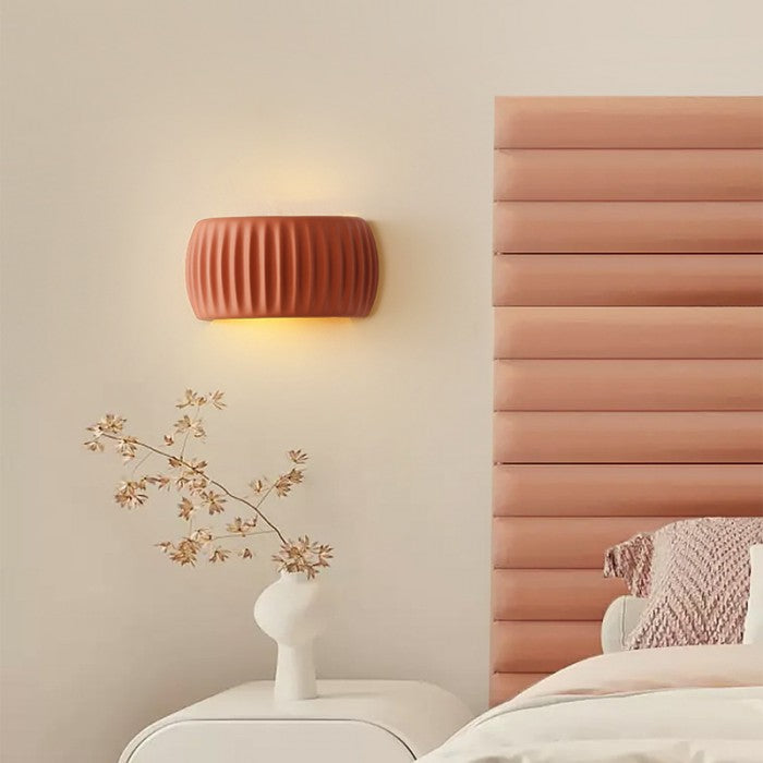 LumaWall – Minimalist Ribbed Glass Wall Lamp
