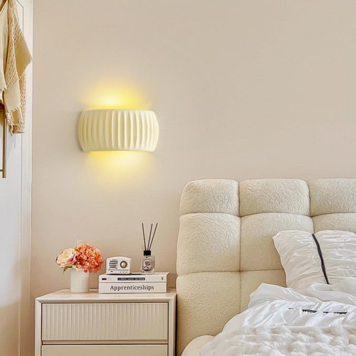 LumaWall – Minimalist Ribbed Glass Wall Lamp