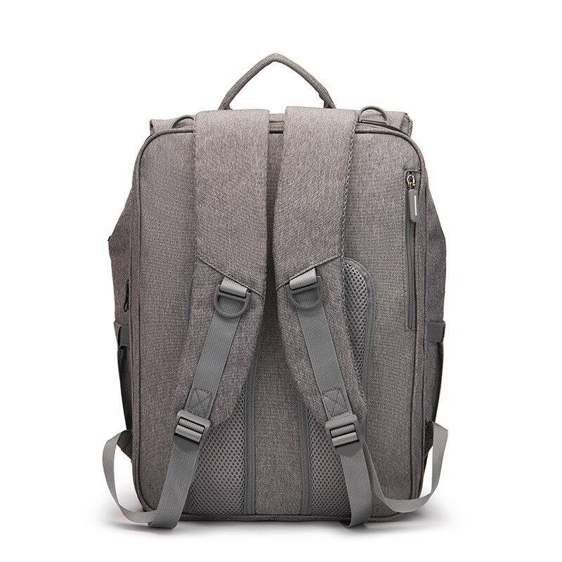 Expandable Diaper Bag Backpack Large Capacity Baby Travel Bed