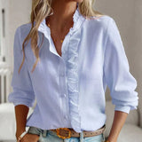 Lisbeth – Striped Long Sleeve Women's Blouse