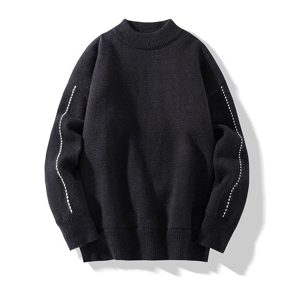 Arlo – Men’s Knitted Sweater with Stand-Up Collar