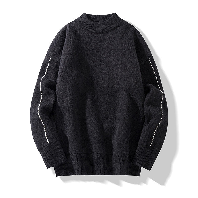 Arlo – Men’s Knitted Sweater with Stand-Up Collar