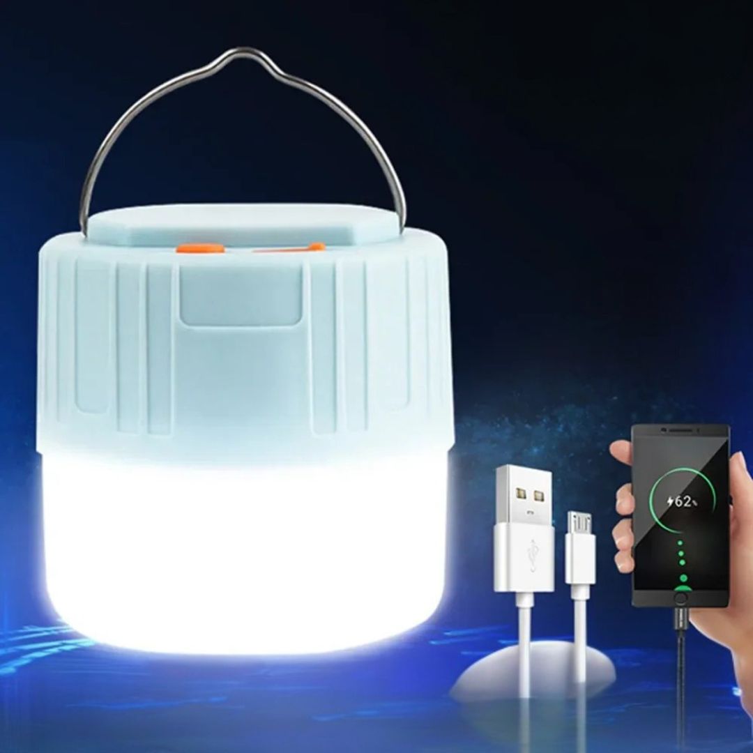 Solar LED Camping Light - 1000W USB Rechargeable Portable Lantern with Multiple Lighting Modes