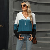 Ava - Women's Color Block Hooded Sweatshirt