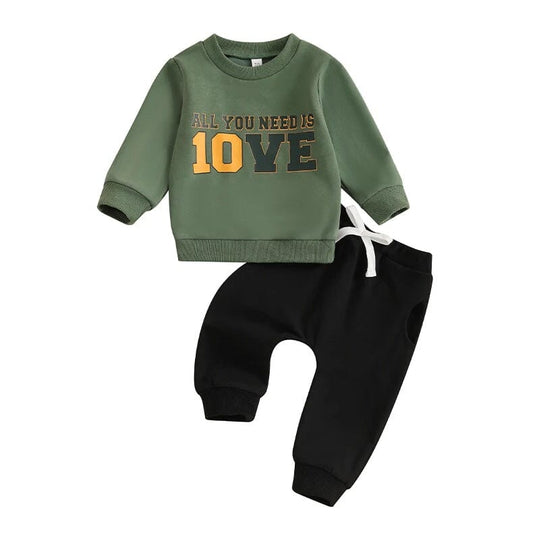 Adorable Love Long Sleeve Baby Set