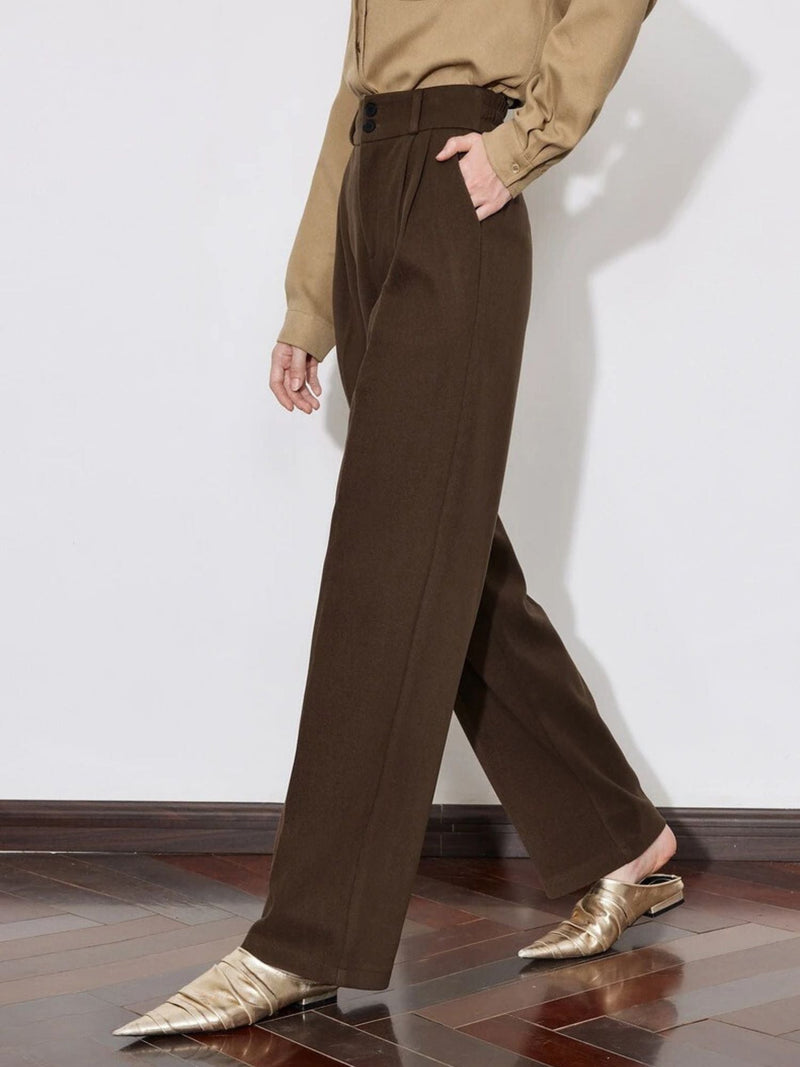 Lena – Women's Mid-Rise Wool Pants