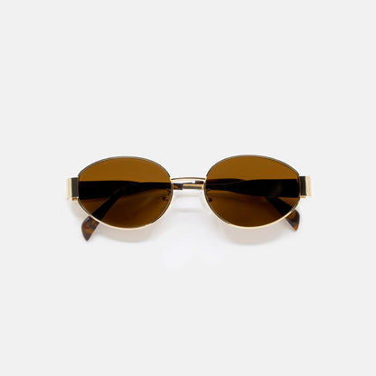 CLEO - Elegant Metal Frame Glasses with Oval Lenses and Accessories-2