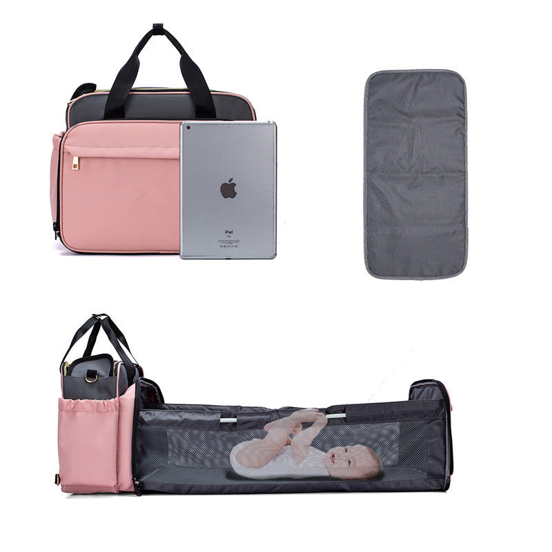 CozyNest Baby Bed & Messenger Bag Duo