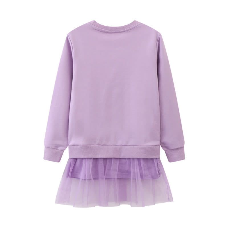 TwinkleTots - Purple Star Tulle Baby Dress