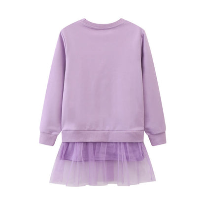 TwinkleTots - Purple Star Tulle Baby Dress