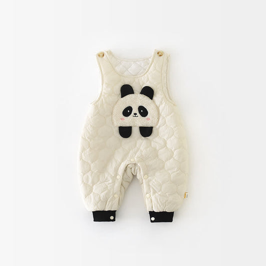 PANDA PALS - Quilted Baby Overalls