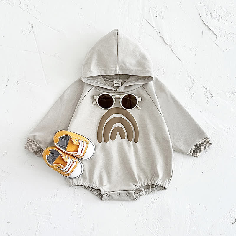 RainbowHug - Colorful Hooded Baby Bodysuit