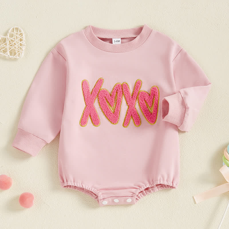 HeartHug - Pink Heart Baby Bodysuit