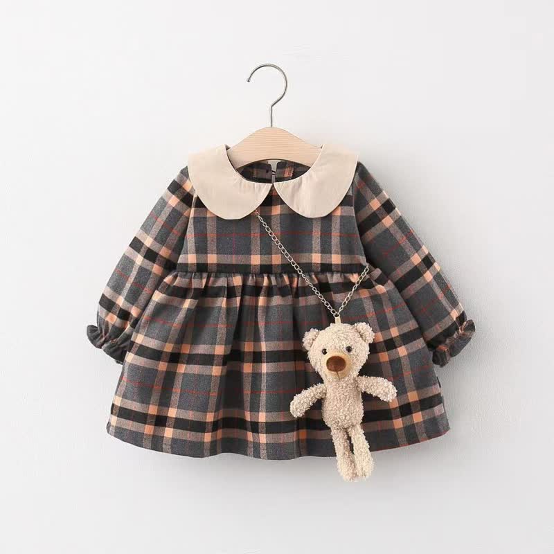 BearPatch - Plaid Baby Girl Dress