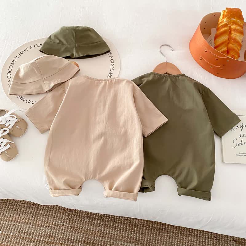 LITTLE LETTERS - Baby Romper & Hat Set