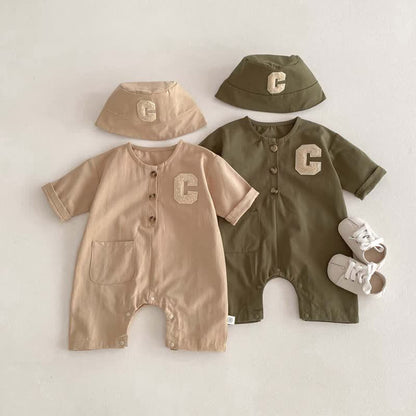 LITTLE LETTERS - Baby Romper & Hat Set