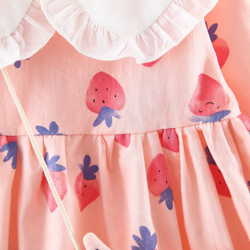 StrawBerryBliss - Pink Strawberry Baby Girls Dress