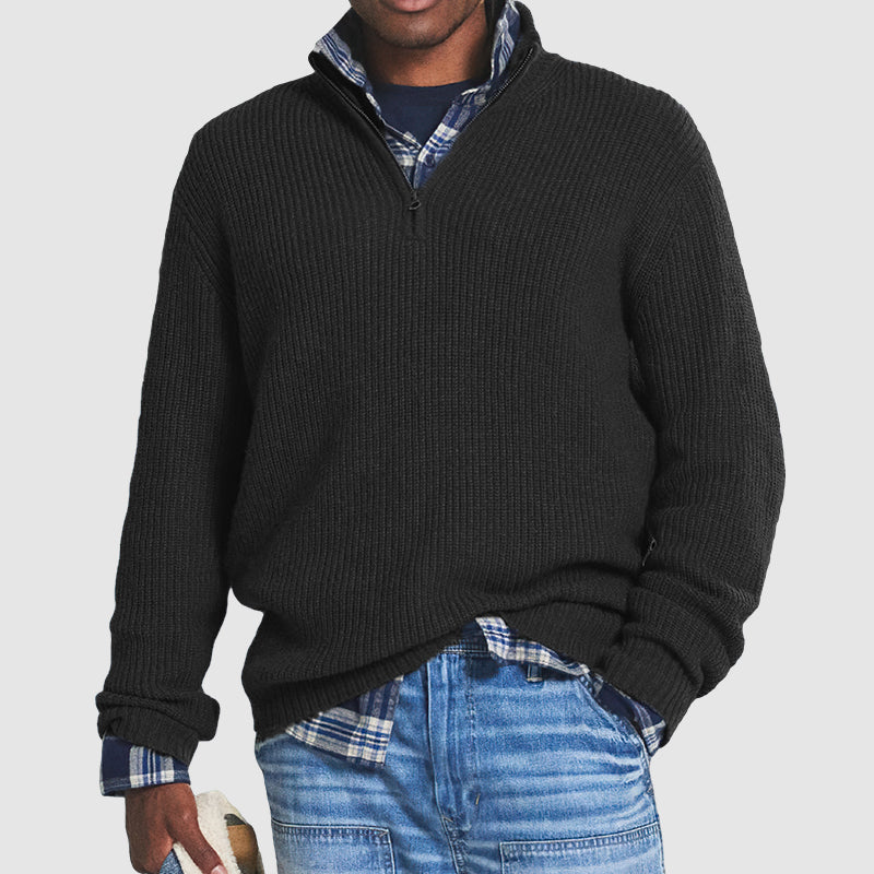 Cashmere Men’s Zip-Up Sweater