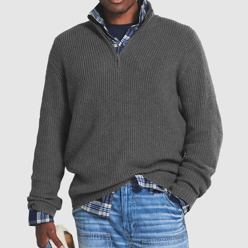 Cashmere Men’s Zip-Up Sweater