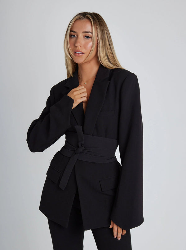 Elara – Women's Belted Blazer