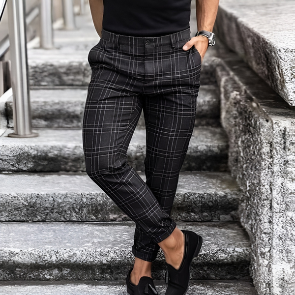 Nolan – Slim Fit Men's Checked Trousers