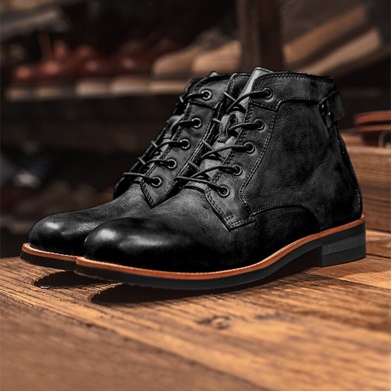 Evander - Men's Stylish Lace-Up Ankle Boots