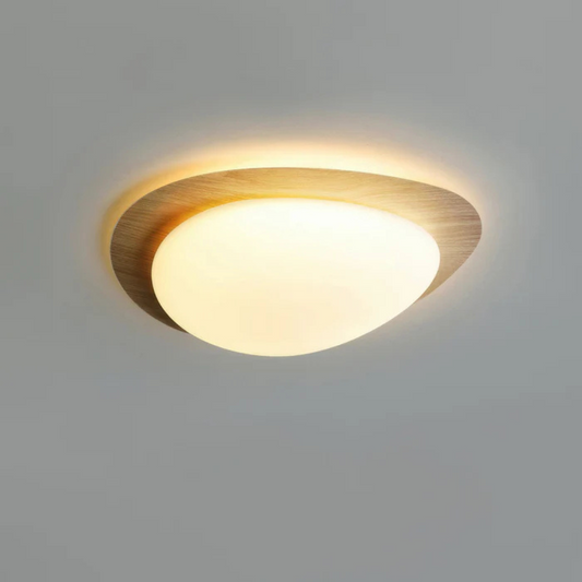 Opaline - Scandinavian wood grain ceiling lamp 1