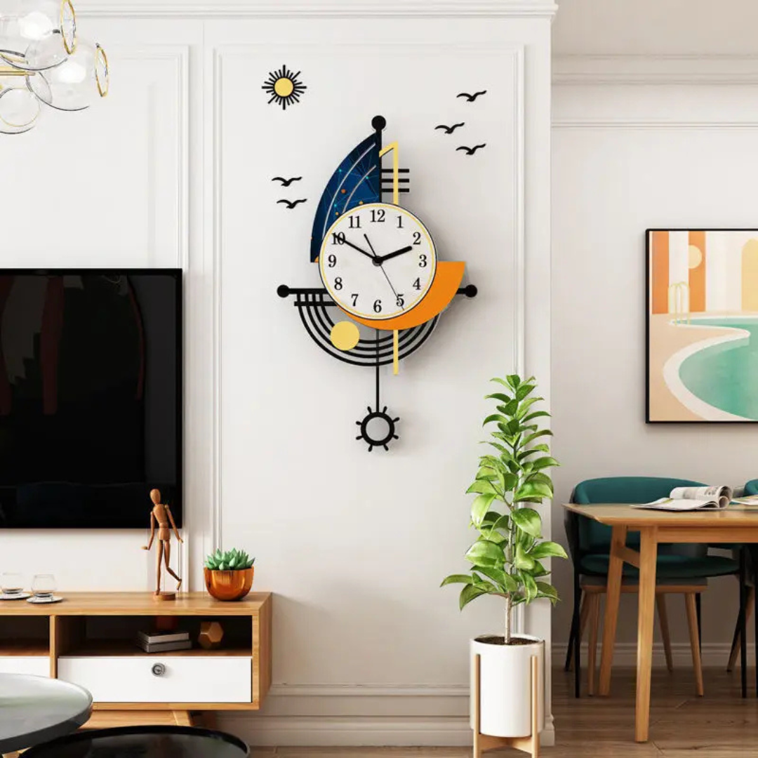 Nautica - Large Sailing Boat Wall Clock