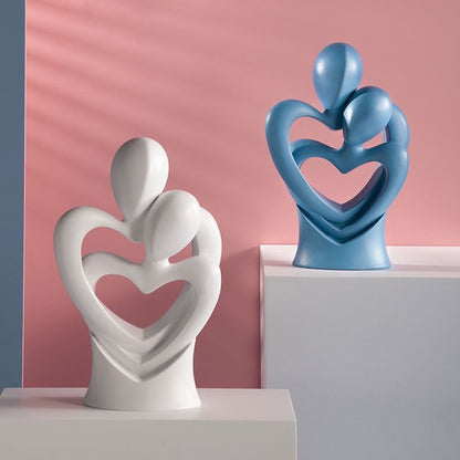 LoveriQ - Elegant Abstract Home Decor Sculpture in High-Quality Resin-3