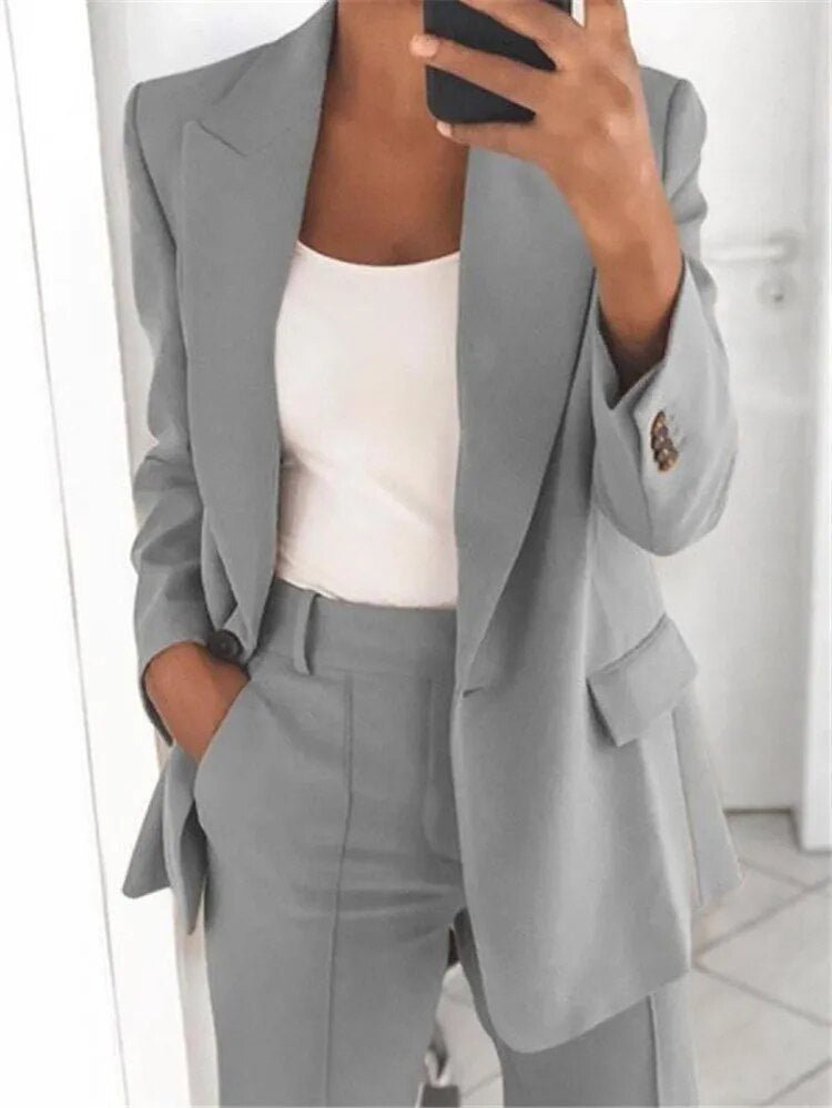 Elena – Women's Blazer & Wide-Leg Trouser Set