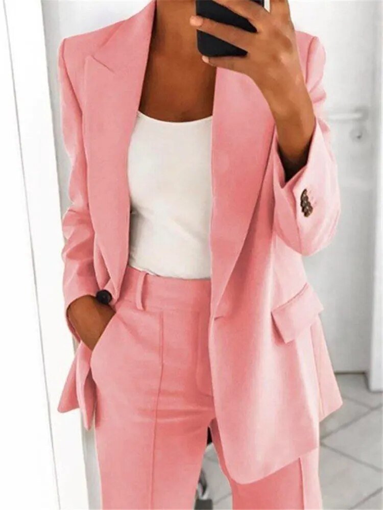 Elena – Women's Blazer & Wide-Leg Trouser Set