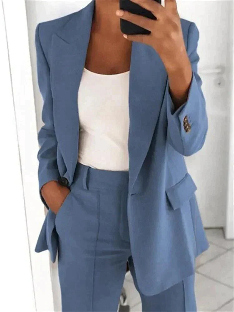 Elena – Women's Blazer & Wide-Leg Trouser Set