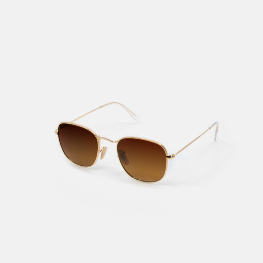 Adrian - Elegant Gold Frame Square Sunglasses with UV Protection & Case-3