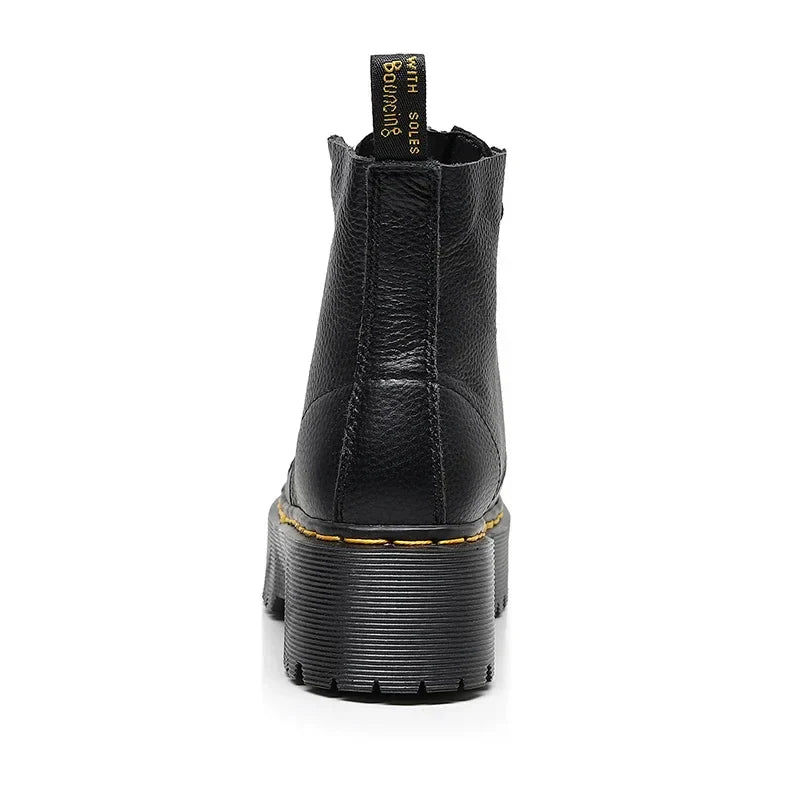 Leather boots with a big sole for ladies - Marra 3